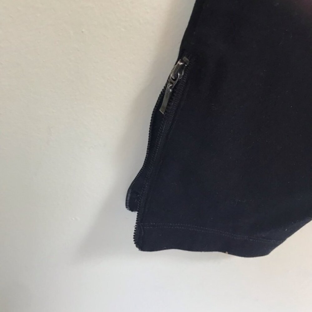 Eileen Fisher Zip Ankle Ponte PullOn Stretch Pants Minimalist Black Waist M PM - Picture 10 of 14